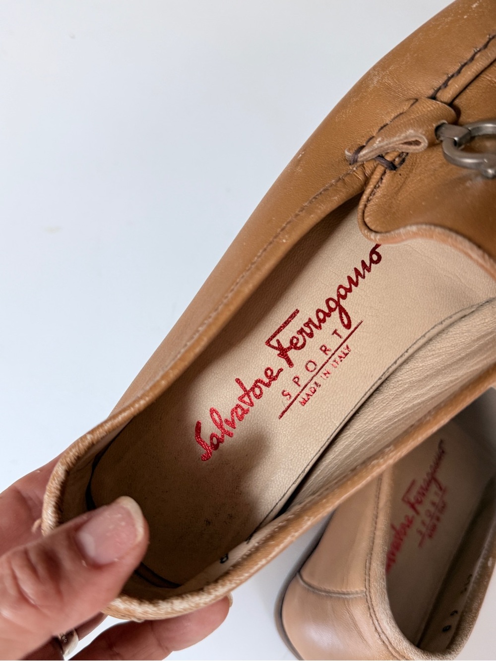 Salvatore FerragamoLeather Loafers with Silver Gancini Hardware - Picture 10 of 16